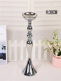 HULIANFU Metal Candle Holders Flowers Vase Candlestick Centerpieces Road Lead Candelabra Centerpieces Wedding porps Christmas decoration