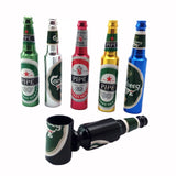 HULIANFU Smoking Pipe Herb Tobacco Pipes Gifts Creative Mini Beer Smoke Metal Pipes Portable Narguile Weed Grinder Smoke 6 Colors Pipes