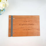 HULIANFU Personalized Guestbook Sign For Wedding Custom Rustic Memory Wooden Guest Signatures Book Album Baptism Mariage Decoration