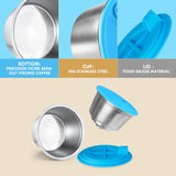 HULIANFU Refillable STAINLESS STEEL Metal Reusable Dolce Gusto Capsule Silicone Cover Dolci Gusto Coffee Machine Coffee Spoon with Clip