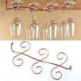 HULIANFU Useful Fashion Bar Red Wine Glass Hanger Holder Hanging Rack Shelf hold up to 6/8 wine glasses cups