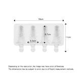 HULIANFU Silicone Ice Cream Mold DIY Homemade Popsicle Moulds Freezer 4 Cell Small Size Ice Cube Tray Popsicle Barrel Makers Baking Tools