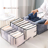 HULIANFU Stacking Pants Drawer Divider Organizer Jeans Compartment Storage Box Can Washed Home Closet Clothes Drawer Mesh Separation Box
