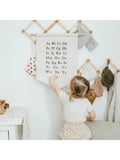 HULIANFU Nordic Hanging Canvas Pennant Kids Room Wall Banner Home Decoration Ornaments J0PC