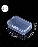 HULIANFU Mini Boxes Rectangle Clear Plastic Jewelry Storage Case Container Packaging Box for Earrings Rings Beads Collecting Small Items