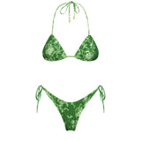 Sexy Triangle Push Up Bikini Set Brazilian String Thong Swimwear Ruched Bandage Bikinis Women Two Piece Swimsuit Micro Biquini