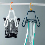 HULIANFU Multifunctional Shoe Rack Folding Hanging Double Hook Shoes Windproof Double Sun Rotating Foldable Drying Rack