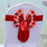 HULIANFU Royal Chair Sashes Set Flower Free Fasten Bowknot Celebration Adjustable Birthday Bow Cover Wedding-celebration Multi-color
