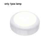 HULIANFU RGB Puck LED Light Remote Control Night Lamp Battery Powered Dimmable Multicolor Lamp for Kitchen Under Cabinet Closet Stairs