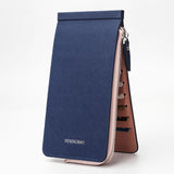 HULIANFU Multifunctional Long Wallet Card package Natural Resin Material Electroplated Metal Zipper High Quality Waterproof Wallet