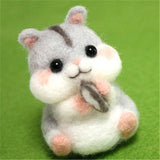 HULIANFU MIUSIE Doll Wool Felt Kit Needle Felting Kit Animal Pet Doll for Needle Material Bag Pack for Women and Beginner Non Finished