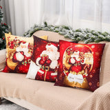HULIANFU Santa pillowcase Happy New Year 2023 Xmas Gifts  Christmas Decor For Home Merry Christmas Ornament Navidad Natal Xmas Gifts