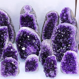 HULIANFU Natural Ametista Amethyst Geode Quartz Cluster Crystal Specimen Energy Healing Thunder Egg Wholesale
