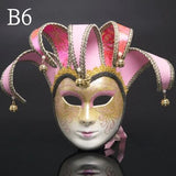 HULIANFU Newly High-end Venetian Masquerade Mask Mask Europe and The United States Halloween Clown Mask Show Supplies