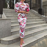 hulianfu Autumn Women Fashion Sexy Slim Stand Collar Long Sleeve Lace Up Printed Simple Temperament Dress