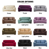 HULIANFU Plush Thick Sofa Cover for Living Room Adjustable Elastic Corner Couch Covers Sectional Slipcover Decor Sofa Chaise Cover Lounge