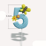 HULIANFU Soft Clay Number Balloon Cake Birthday Topper 1st Birthday Party Decorations Kids Baby Shower Girl  Happy Birthday Cake Topper