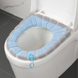 HULIANFU NEW Toilet Seat Mat Set Bathroom Universal Warm Soft Washable Closestool Mat Seat Case Winter Warmer Mat Pad Bidet Covers