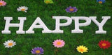HULIANFU White Wood Letter Alphabet DIY Personalised Name Design Art Crafts Free Standing Xmas Birthday Wedding Party Home Decoration