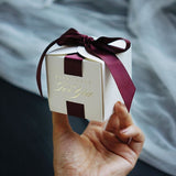 HULIANFU Wedding Favors Gift Box Souvenirs Gift Box With Ribbon Candy Boxes For Christening Baby Shower Birthday Event Party Supplies