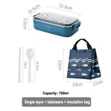 HULIANFU Japanese style Multi-layer lunch box food container storage Portable Leak-Proof bento box for kids with Soup Cup Breakfast Boxes