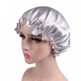 HULIANFU Women Night Sleep Hat Adjust Satin Bonnet Hair Styling Cap Long Hair Care 29 Styles Silk Head Wrap Shower Cap Hair Styling Tools