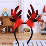 HULIANFU 2023 Christmas Headband Santa Tree Elk Antlers Hair Accessories for Girls Headwear Reindeer Ornaments Elk Ears Christmas Decorations