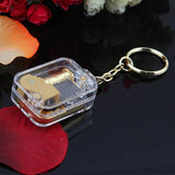 HULIANFU Mechanical Music Boxes 1Pcs Music Box Keychain Movement DIY Play Set Acrylic Handy Crank Children Birthday Gifts Kids Toys