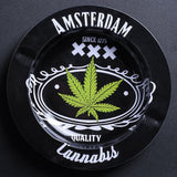 HULIANFU Metal Tobacco Herb Rolling Tray Cigarette Paper Rolling Tray Plate Cigar Cigarette Ashtray Discs for Smoke Cigarette Ash Trays