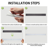 HULIANFU Ultra-Thin Closet Ligh Lights 24/40/60 LED Motion Sensor Light Cupboard Wardrobe Night Lamp Kitchen Bedroom Cabinet led lights