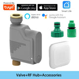 HULIANFU New Tuya Water Flow Monitor WIFI Smart Sprinkler Timer Wireless Water Saving Valve Remote Control Waterting Timer Alexa Google