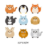 HULIANFU Iron on Cute Animal Patches Set for Clothing DIY T-shirt Applique Vinyl Unicorn Heat Transfer Clothes Stickers Thermal Press T