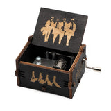 HULIANFU  Wooden Hand Crank Music Box Magic School Game Jurassic Park Godfather Children  Holiday Gift Christmas New Year Gift