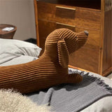 HULIANFU JOYLOVE 55~120cm Dachshund Dog Cushion Lovers Brown Cute British Short-legged Dachshund Dog Pillow Cushion Sofa Gift Plush doll