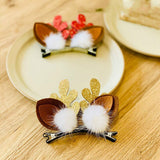 HULIANFU 2023 Christmas Headband Adornment Cute Antler Festival Style Headband Reindeer Ornaments Party Horns Cosplay Accessories