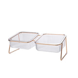 HULIANFU Non-Slip Pet Bowls For Cats Food Cat Water Bowl Double Cat Bowl Dog Bowl Pet Feeding Cat Dogs Feeder Protection Cervical
