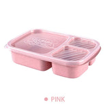 HULIANFU Separate lunch box Portable Bento Box Lunchbox Leakproof Food Container Microwave oven Dinnerware for Students