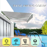 HULIANFU Waterproof Sun Shade Polyester Square Rectangle Shade Sail Garden Terrace Canopy Swimming Camping Hiking Yard Sail Awning