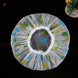 HULIANFU Shower Cap Waterproof High Quality Hair Salon Elastic Thicken For Women Bath Hat Bathroom Products Heart Bow Printed Bathing Hat