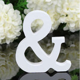 HULIANFU White Wood Letter Alphabet DIY Personalised Name Design Art Crafts Free Standing Xmas Birthday Wedding Party Home Decoration