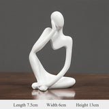 HULIANFU Thinker Statue Abstract Figure Sculpture Mini Character Statue Ornaments For Home Desktop Furnishings Home Decor Birthday Gift