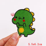 HULIANFU Mushroom Applique Embroidered Patches On Kids Clothes DIY Iron On Patches Cartoon Patches For Clothing Stickers Animal Badges