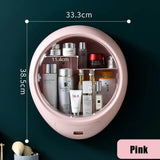 HULIANFU New Bathroom Wall-mounted Makeup Storage Box without Punching Large-capacity Jewelry Cosmetic Storage Box