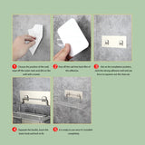 HULIANFU Stainless Steel Bathroom Storage Shelf Punch-Free Kitchen Bathroom Toilet Wall Hanging Storage Rack