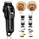 HULIANFU Rechargeable Professional Dog Hair Trimmer For Cat  Low-Noise Electrical Hair Clipper Grooming Shaver Cut Machine Set 100-240v