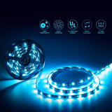 HULIANFU Smart LED Strip Lights 16.4ft WiFi LED Lights Work With Alexa Google Assistan For Home Kitchen TV Party Decorative Led Lamp