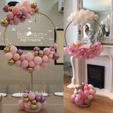 HULIANFU Wedding arch plastic round ring arch stand artificial flower balloons decor birthday party wedding decoration flower stand frame