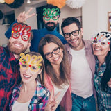 HULIANFU 2023 Christmas Headbands Christmas Tree Reindeer Antlers Hairband Xmas Party Kids Hairhoop  Christmas Glasses Photo Booth Props