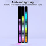 HULIANFU RGB Sound control LED light app control pickup voice activated rhythm lights color ambient LED light bar of music Ambient Light