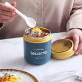 HULIANFU Mini Thermal Lunch Box Food Container with Spoon Stainless Steel Vaccum Cup Soup Cup Insulated Lunch Box taza desayuno portatil